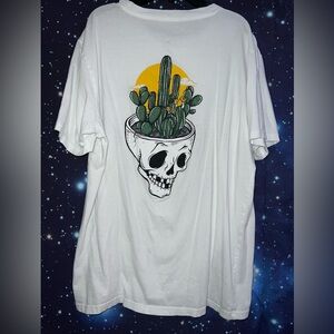 Taco Tuesday 2 sided Graphic T-shirt skeleton head w/ cactus XL​